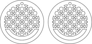 Timber Earring Blanks - Circle Rattan