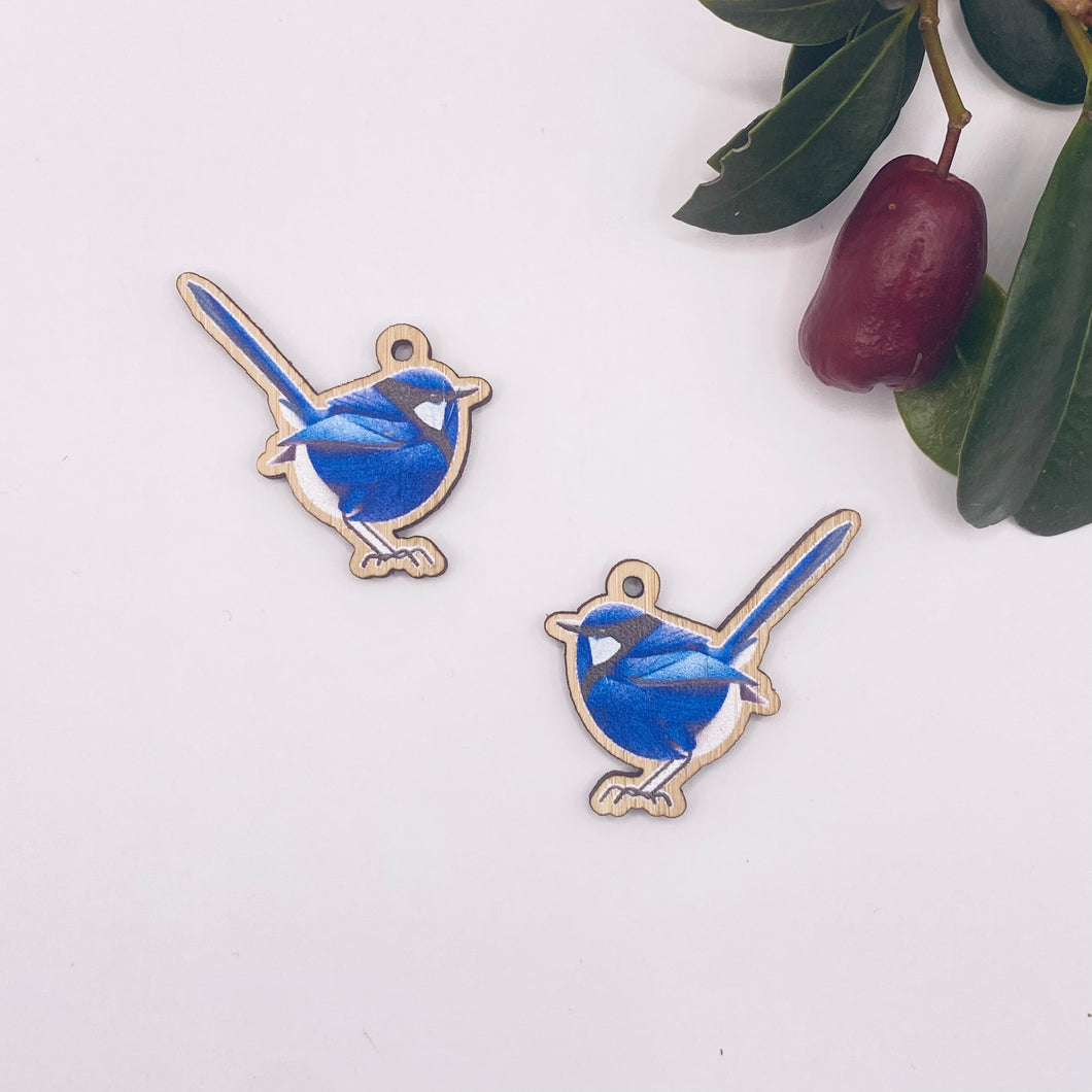 Blue Fairy Wren Earring Blank