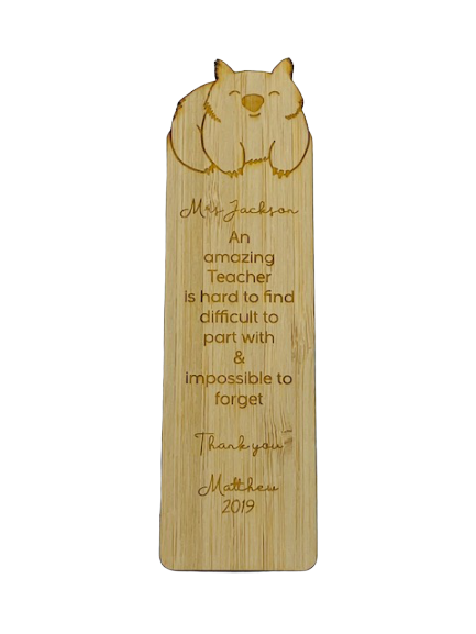 Bookmark teacher gift - Wombat