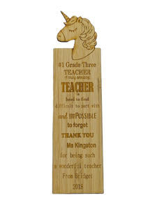 Bookmark Teacher Gift - Unicorn