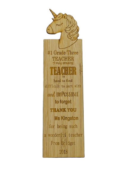 Bookmark Teacher Gift - Unicorn