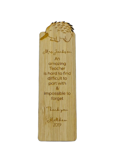 Bookmark teacher gift - Echidna