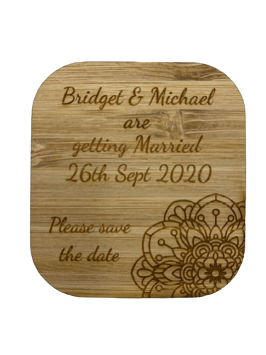 Save the date magnet - Mandela design