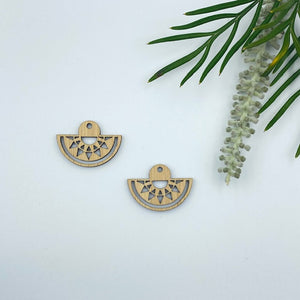 Timber Earring Blanks - Fan 4