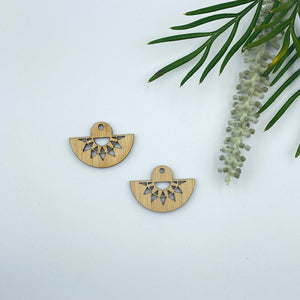 Timber Earring Blanks - Fan 6