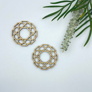 Timber Earring Blanks 45mm - Circle design 13