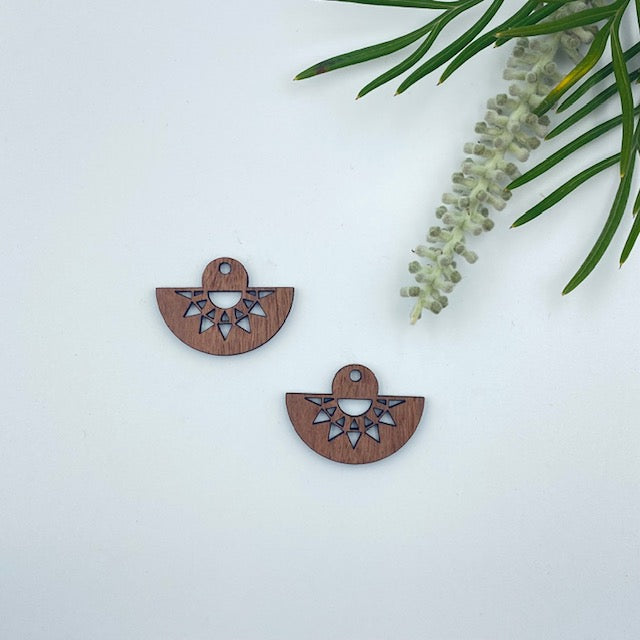 Timber Earring Blanks - Fan 6