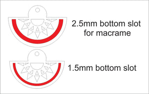 Timber Earring Blanks - Fan 4