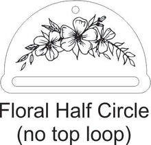 Load image into Gallery viewer, Timber Earring Blanks - Floral Half Circle