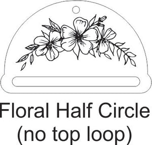 Timber Earring Blanks - Floral Half Circle