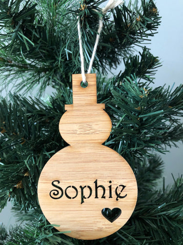 Personalised Christmas Decoration - Snowman