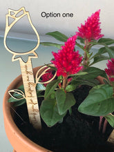 Load image into Gallery viewer, Flower pot stake for pot plant gift, thank you for helping me grow