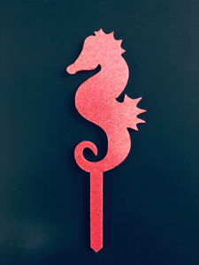 Cake Topper, Acrylic Cake topper, Mermaid tail, Shell, Star fish, Sea horse, under the sea theme