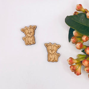 Goat Stud Timber Earring Blanks