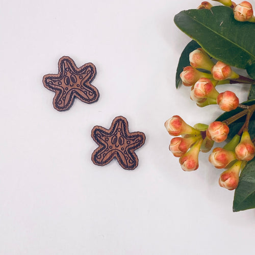 Starfish Stud Timber Earring Blanks