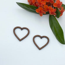 Load image into Gallery viewer, Timber Earring Blanks - Heart 2