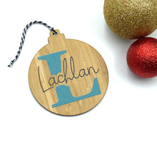 Load image into Gallery viewer, Christmas tree decoration - Personalised Monogram Christmas bauble