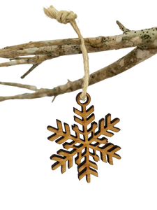 Christmas tree decoration - set of 4 snow flakes 5cm