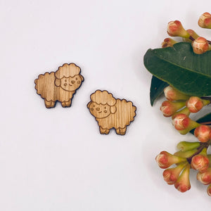 Sheep Stud Timber Earring Blanks