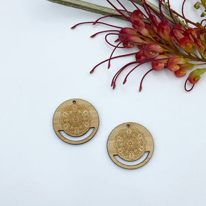 Timber Earring Blanks - Circle Mandala