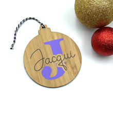 Load image into Gallery viewer, Christmas tree decoration - Personalised Monogram Christmas bauble