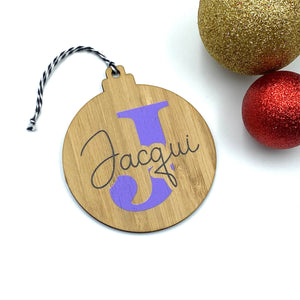 Christmas tree decoration - Personalised Monogram Christmas bauble