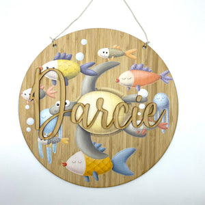 Colour Fishies name sign