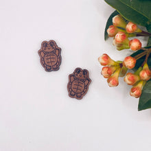 Load image into Gallery viewer, Turtle Stud Timber Earring Blanks