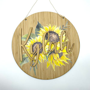 Colour Sunflower name sign