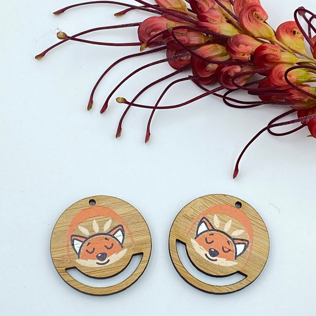 Macrame earring blank - Fox