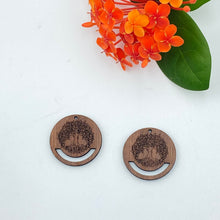 Load image into Gallery viewer, Timber Earring Blanks - Circle Tree of Life