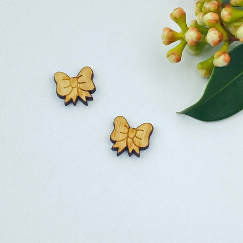 Bow Stud Timber Earring Blanks