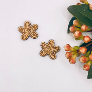 Starfish Stud Timber Earring Blanks