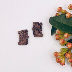 Cat Stud Timber Earring Blanks