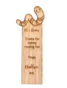 Bookmark teacher gift - Bookworm