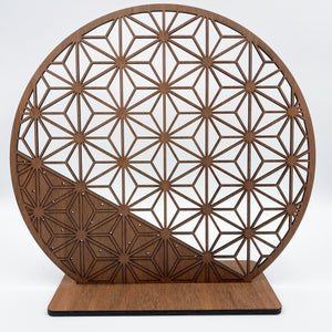 Timber geometric earring stand