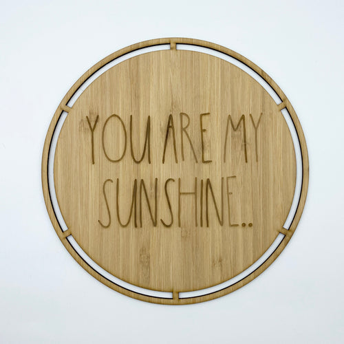 Sunshine Macrame Sign Personalised - Bamboo