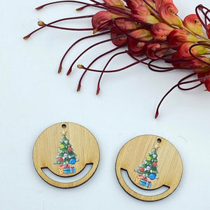 Macrame earring blank - Christmas Tree