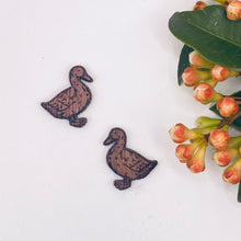 Load image into Gallery viewer, Duck Stud Timber Earring Blanks