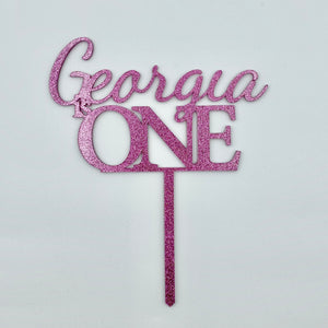 Cake Topper - Personalised with name and age