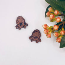 Load image into Gallery viewer, Hermit Crab Stud Timber Earring Blanks