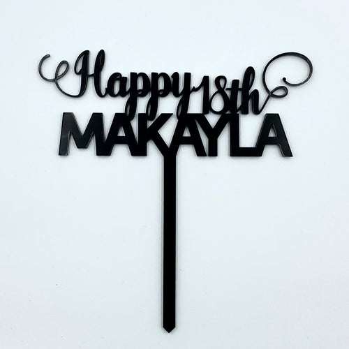 Cake Topper - Happy 18th Personalised