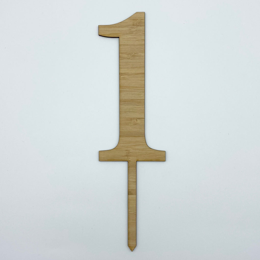 Cake Topper - Timber Number