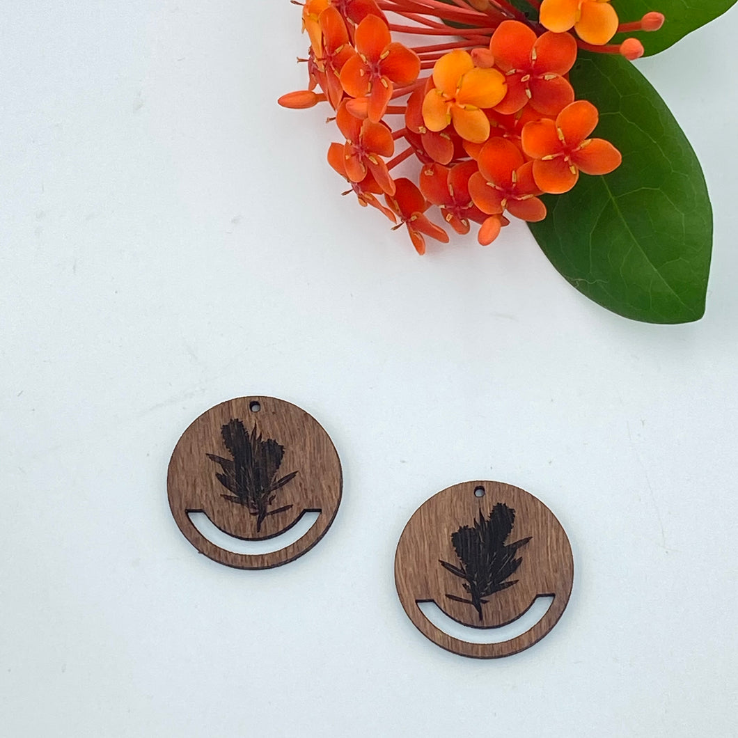 Timber Earring Blanks - Circle Wattle Sihouette