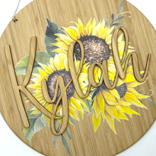 Load image into Gallery viewer, Colour Sunflower name sign