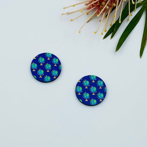 Globes Stud Colour Printed Timber Earring Blanks