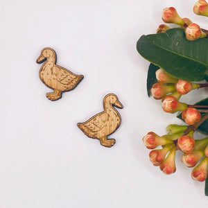 Duck Stud Timber Earring Blanks