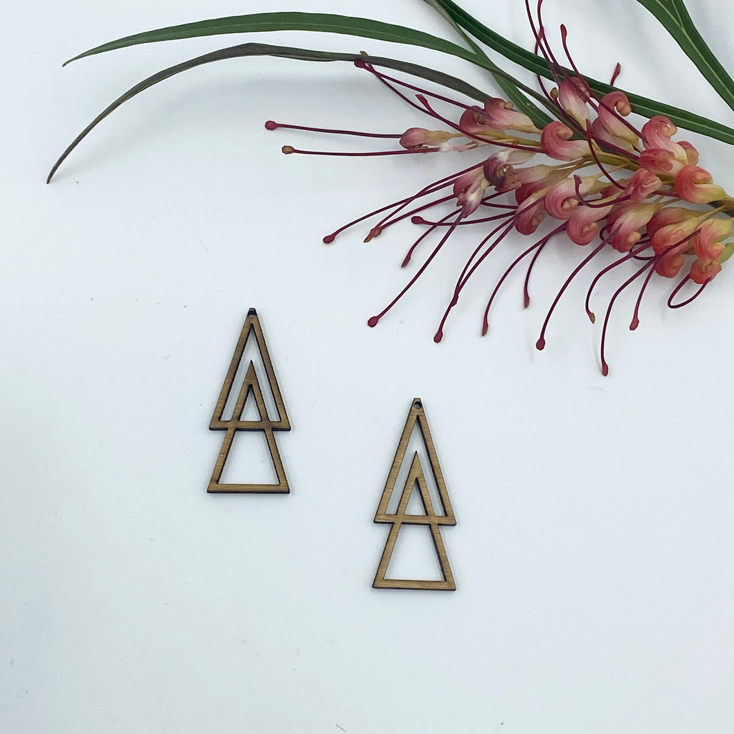 Timber Earring Blanks - Triangle Design 2