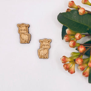 Horse Stud Timber Earring Blanks