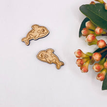 Load image into Gallery viewer, Killer whale Stud Timber Earring Blanks